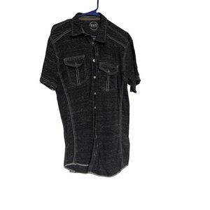 Buckle BKE button up black polo shirt size XL